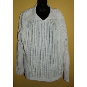 Talbots Woman 1x Cableknit Sweater Shawl Neckline